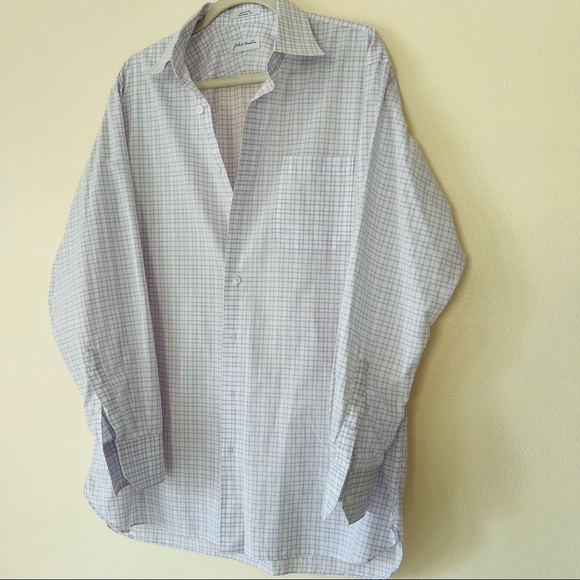 John W. Nordstrom classic plaid button down long sleeve shirt 100% cotton - Picture 4 of 9